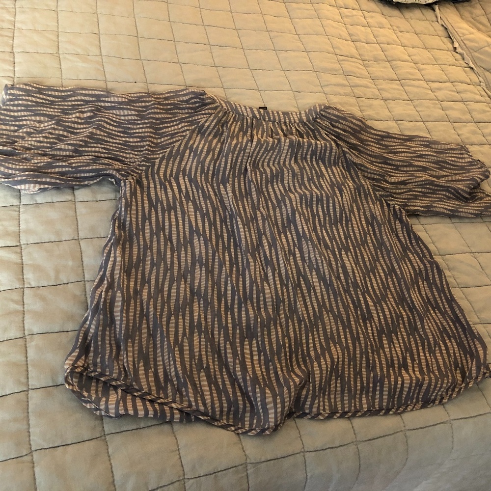 Sheer multi-color blouse